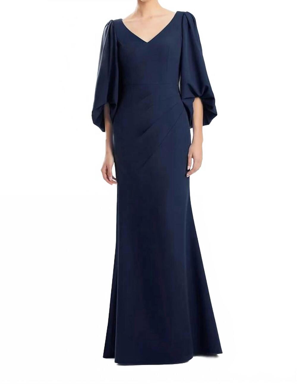 NEW DAYMOR pleated formal dress in navy